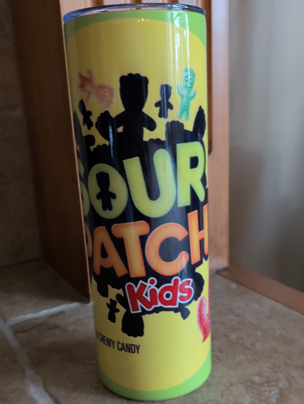 Sour Patch Themed Tumbler - Bright Yellow